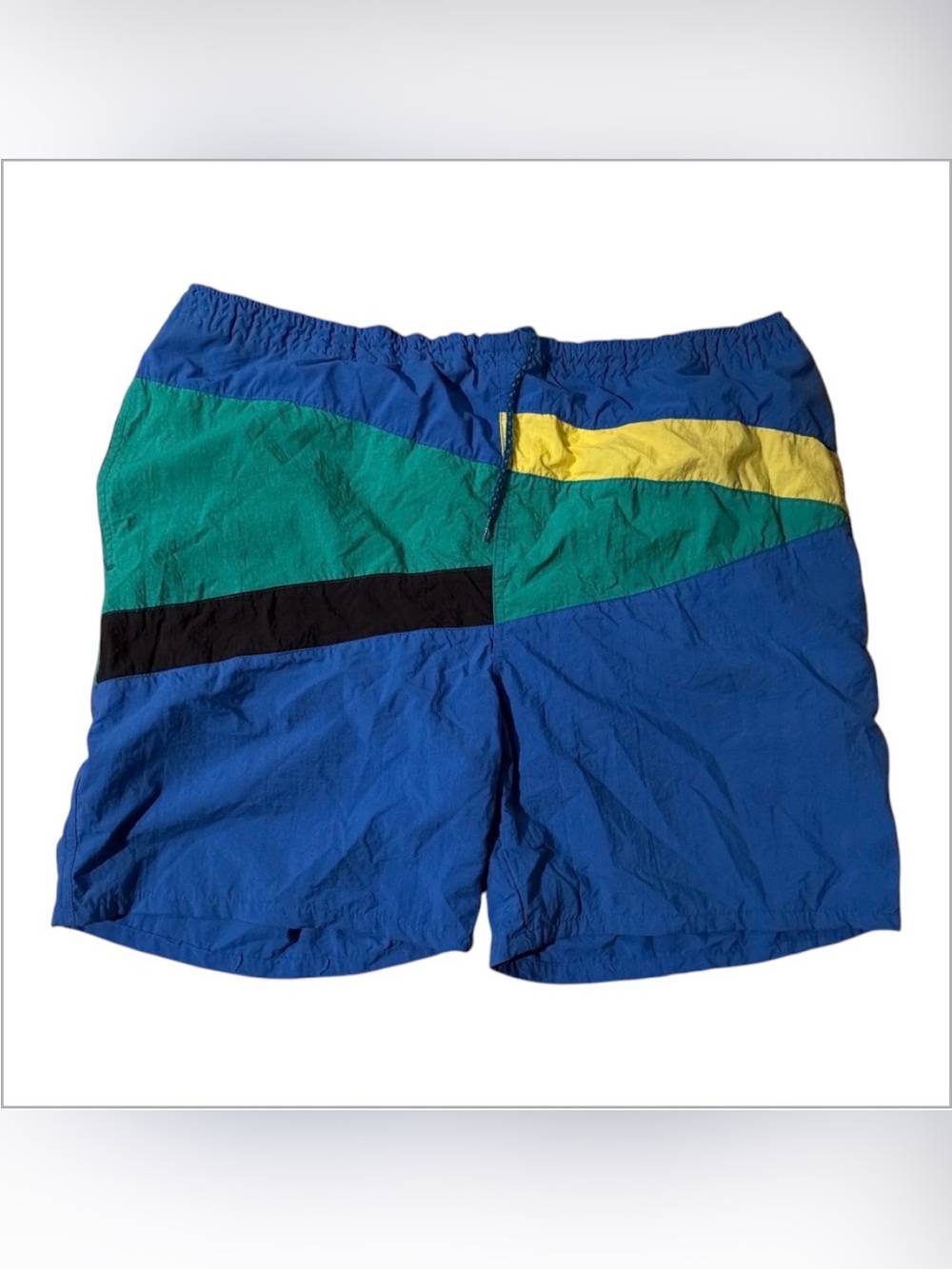 Architect Colorblock Swim Shorts in Blue, Green, Yellow & Black